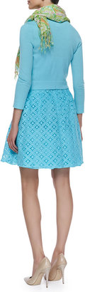 Lilly Pulitzer Caitlin Strapless XOXO Lace Dress, Shorely Blue