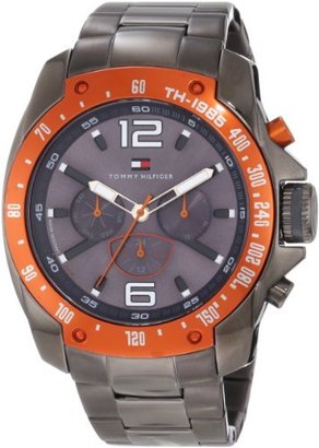 Tommy Hilfiger Men's 1790869 Sport Grey Ion-Plated Orange Bezel Multi-Function Bracelet Watch
