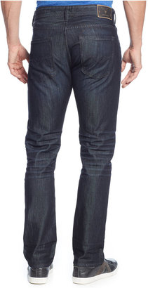 GUESS Men's Regular Straight Fit Riverfront-Wash Jeans