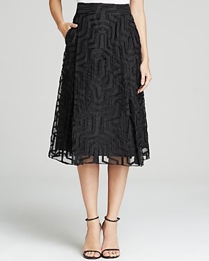 Milly Skirt - Aztec Fil Coupe Midi