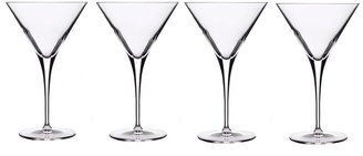 Luigi Bormioli Glassware, Set of 4 Crescendo Martini Glasses