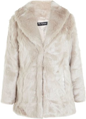 Miss Selfridge Shawl Collar Fur Coat