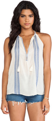 Joie Eniko Embroidered Crepe Tank