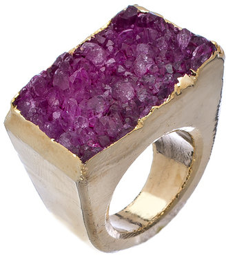Dara Ettinger Bottom Dipped Gold and Pink Agate Abby Ring