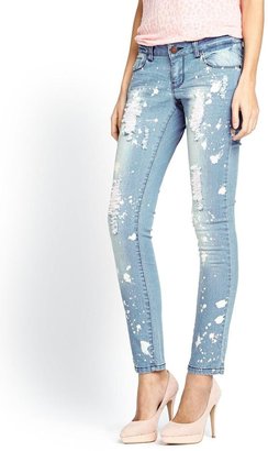 Love Label Ripped Bleached Skinny Jeans