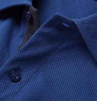 Sunspel Riviera Cotton-Mesh Polo Shirt