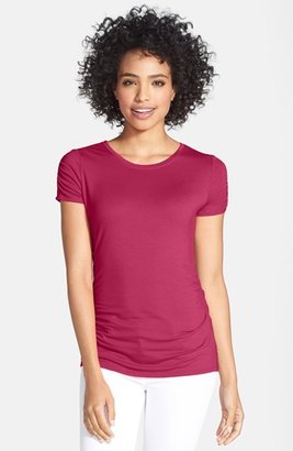 Chaus Ruched Short Sleeve Top