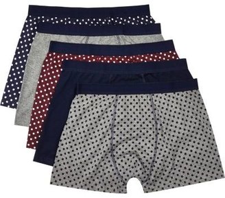 River Island Navy polka dot print boxer shorts pack
