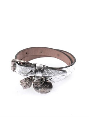 Alexander McQueen Double-wrap water snake bracelet