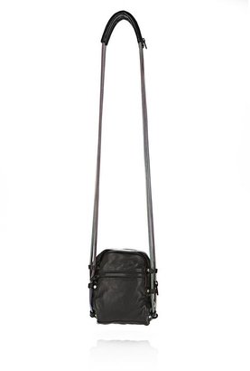 Alexander Wang Brenda Camera In Washed Black With Iridescent