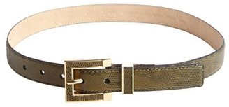 Vince Camuto olive snake embossed leather belt