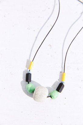 Urban Outfitters Kate Miss X Urban Renewal Green Beaded Concrete Necklace