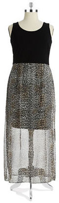 Vince Camuto Leopard Print Maxi Dress