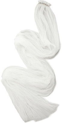 Lanvin Swarovski Pearl-embellished silk-blend tulle veil