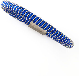 Carolina Bucci Twister Silver Magnetic-Clasp Bracelet, Cobalt