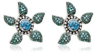 Roche Cleison Blue Lotus Earrings