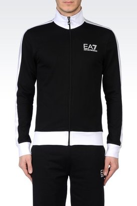 Emporio Armani Full Zip Sweatshirt In Cotton