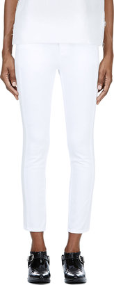 Alexander McQueen White & Cream Stripe Jeans