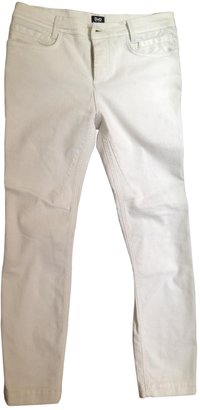 D&G 1024 D&G Ecru Cotton Trousers