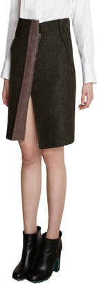 Jil Sander Asymmetric Front Vented High Waist Skirt