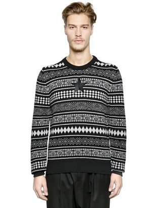 Givenchy Star Patch & Jacquard Wool Sweater