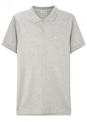 J. Lindeberg Rubi grey piqué cotton polo shirt