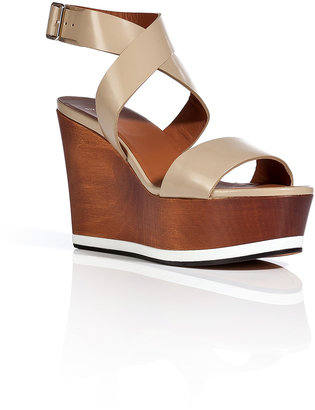 Givenchy Leather Wedge Sandals