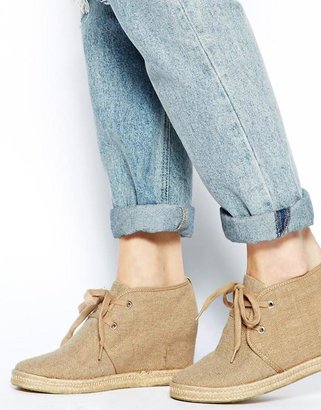 Aldo Lace Up Desert Wedge Boots