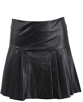 Twelfth Street By Cynthia Vincent Women's Pleated Faux Leather Flared Skirt