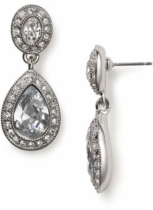 Carolee Pave Stone Double Drop Earrings