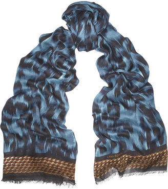 Lara Bohinc Leopard-print modal and cashmere-blend scarf