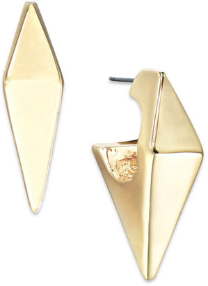 ABS by Allen Schwartz Gold-Tone Geometric C-Hoop Earrings