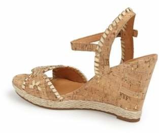 Jack Rogers 'Clare' Rope Wedge Leather Sandal