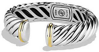 David Yurman Sculpted Cable Cuff with Gold