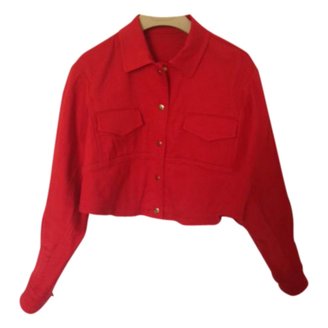 Kenzo Red Cotton Biker jacket