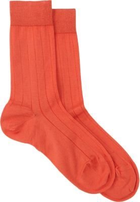 Barneys New York Solid Wide Rib-Knit Socks