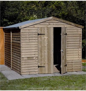 FOREST 10 X 8 Ft Double Door Overlap Shed - Assembly Options Available