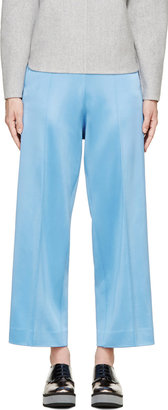 Viktor & Rolf Cornflower Blue Lustrous Cropped Trousers