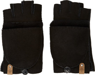 Mackage Black Shearling Orea Convertible Gloves
