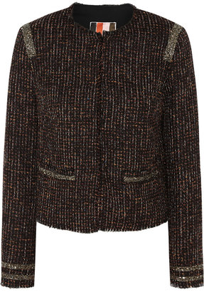 MSGM Embellished bouclé-tweed jacket
