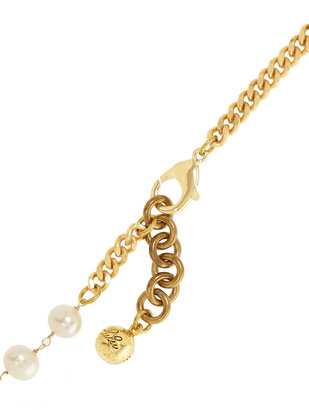 Lulu Frost Gold-plated, crystal and freshwater pearl necklace