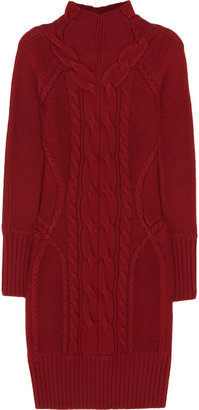 Temperley London Galatea cable-knit merino wool dress