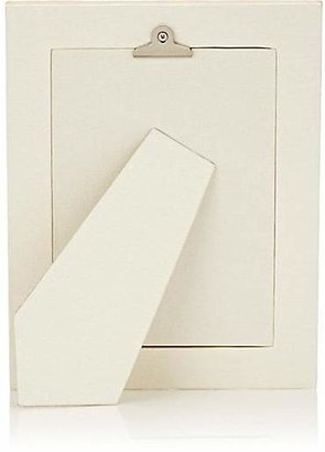 Barneys New York Pebbled Leather 5" x 7" Picture Frame - Cream