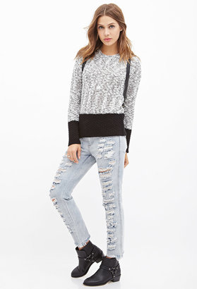 Forever 21 Forever21 Colorblocked Scoop Neck Sweater