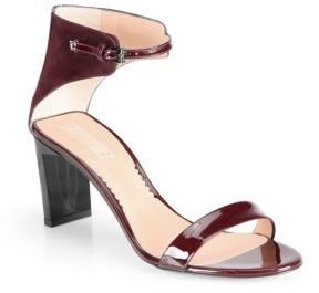 Reed Krakoff Atlas Patent Leather Ankle-Strap Sandals
