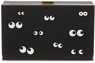 Anya Hindmarch Imperial nocturnal grained-leatherbox Clutch Bag