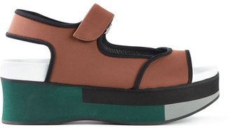 Marni colour block platform sandals