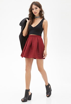 Forever 21 Pleated A-Line Skirt