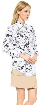 Carven Printed Blouse