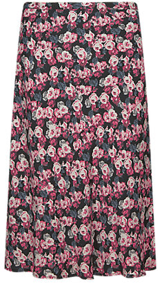 Marks and Spencer M&s Collection Rose Bud Print Knee Length Skirt